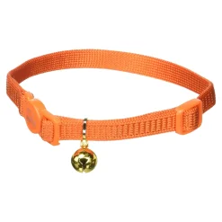 Coastal Safe Cat Adjustable Snag-Proof Nylon Breakaway Collar Sunset Orange 3/8 in X 8-12 in