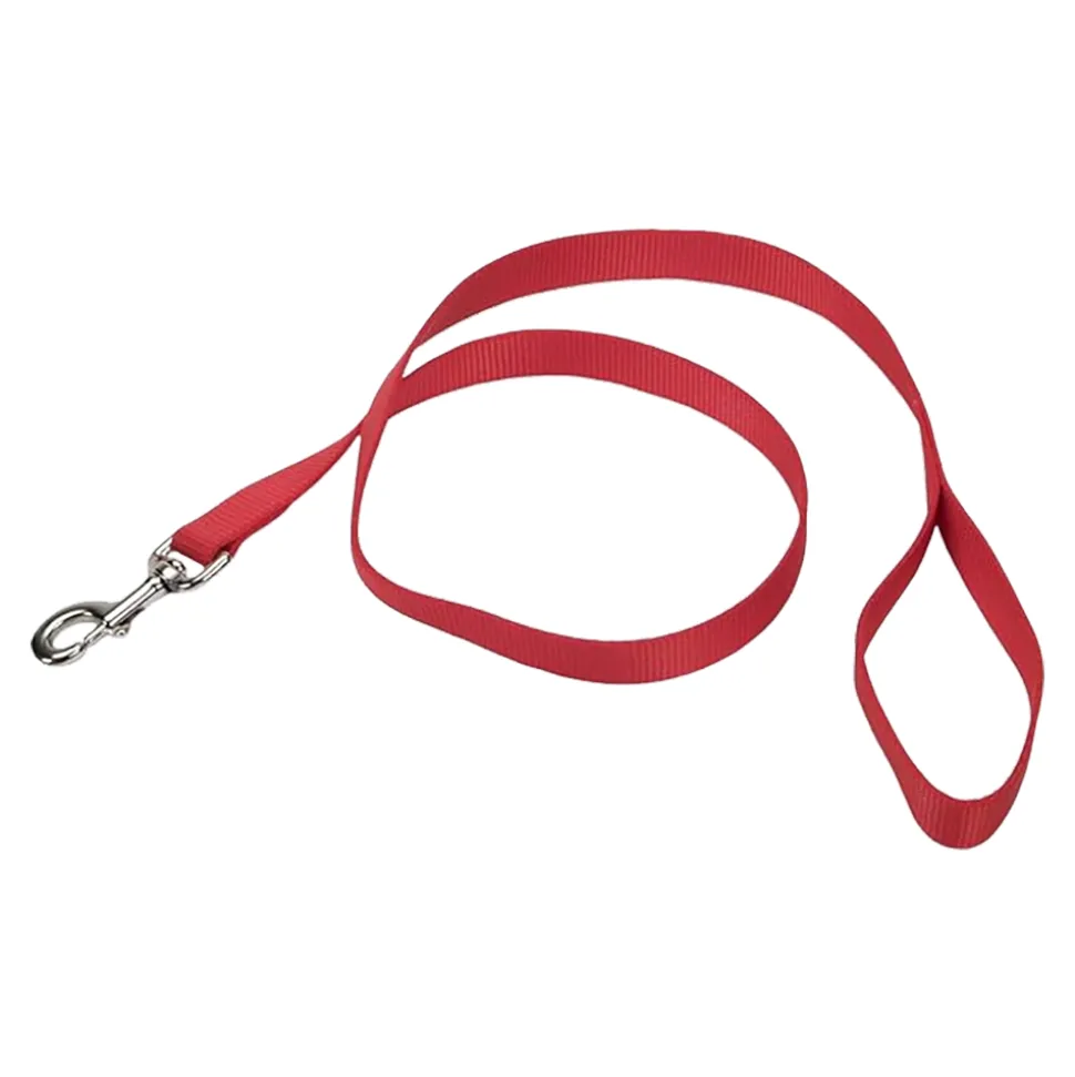 Coastal Single-Ply Nylon Dog Leash Red 3/8 in X 6 ft