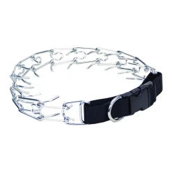 Coastal Titan Easy-On Prong Dog Training Collar with Buckle Black 3 mm x 18 in