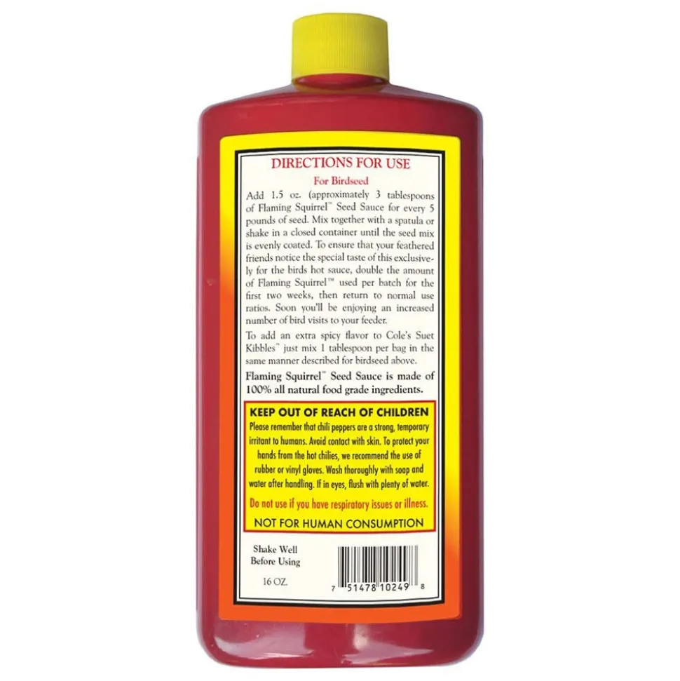 Cole's Flaming Squirrel Seed Sauce 16-oz