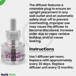 Comfort Zone Cat Calming Diffuser Refill 60 Day Use 2 Count 48-ml