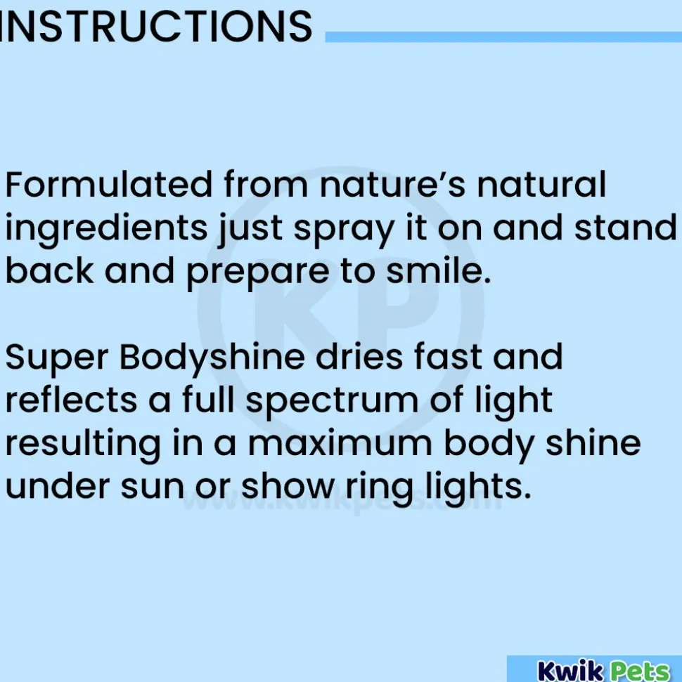 Cowboy Magic Super Bodyshine Grooming Spray for Dogs, Cats & Horses 32‑oz