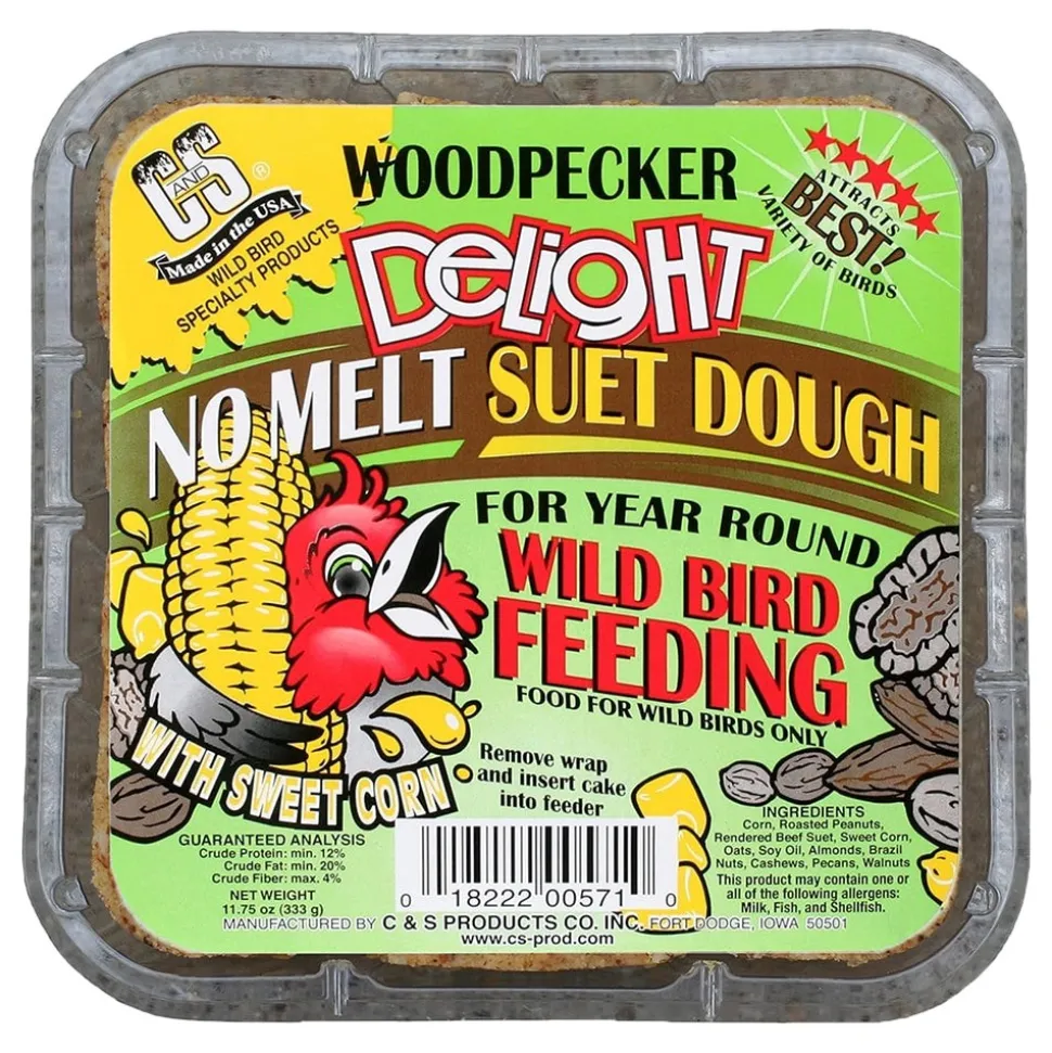 C&S Woodpecker Delight No Melt Suet Dough for Wild Birds 11.75-oz