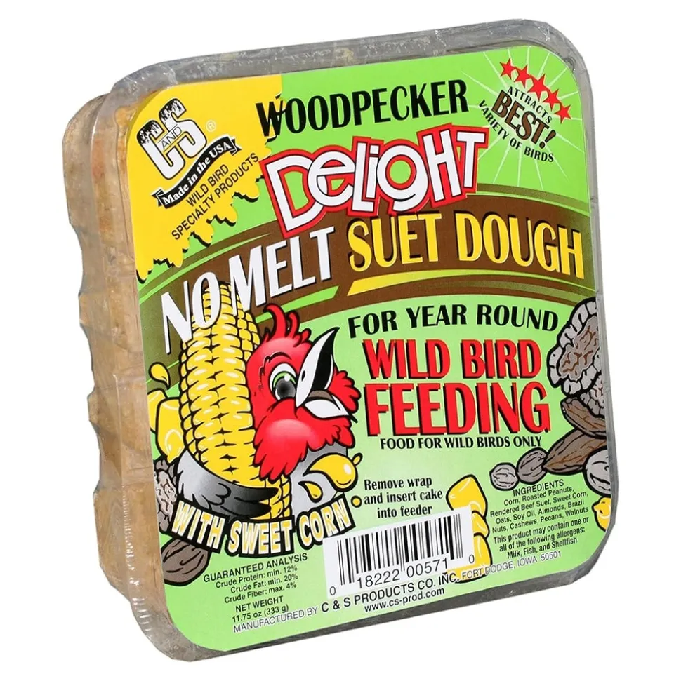 C&S Woodpecker Delight No Melt Suet Dough for Wild Birds 11.75-oz