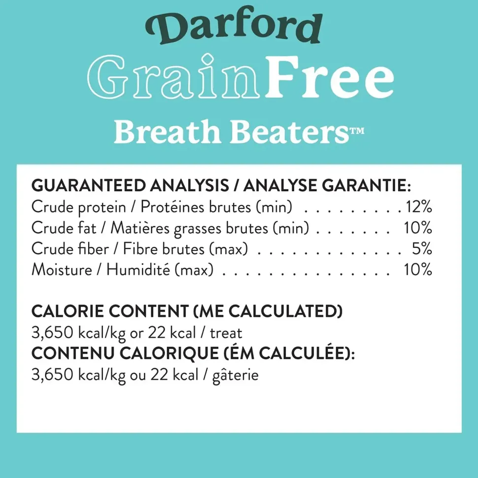 Darford Grain Free Biscuits Breath Beaters Dog Treats Regular 12-oz