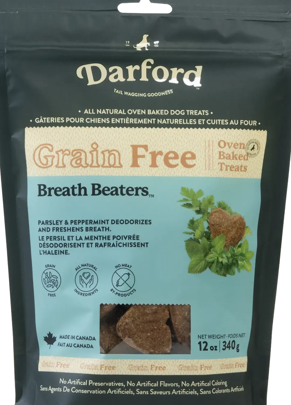 Darford Grain Free Biscuits Breath Beaters Dog Treats Regular 12-oz