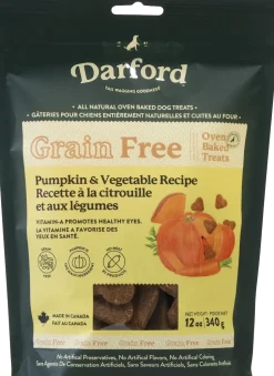 Darford Grain Free Biscuits Pumpkin Recipe Dog Treats Regular 12-oz