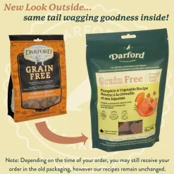 Darford Grain Free Biscuits Pumpkin Recipe Dog Treats Regular 12-oz