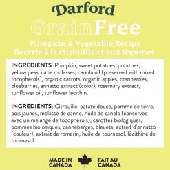 Darford Grain Free Biscuits Pumpkin Recipe Dog Treats Regular 12-oz