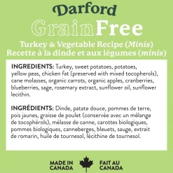 Darford Grain Free Biscuits Turkey Recipe Dog Treats Minis 12-oz
