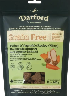 Darford Grain Free Biscuits Turkey Recipe Dog Treats Minis 12-oz