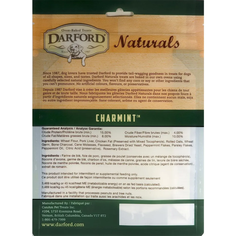 Darford Natural CharMint Biscuits Dog Treats Regular 14-oz
