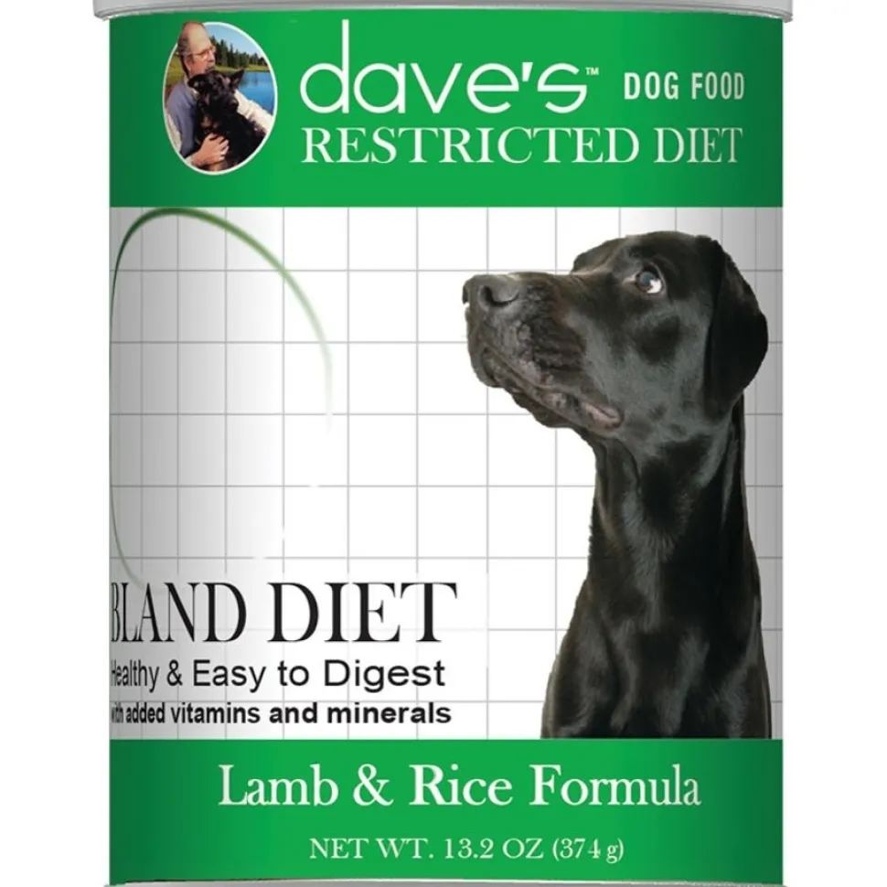 Dave's Pet Food Restricted Bland Diet Wet Dog Food Lamb & Rice 13.2-oz