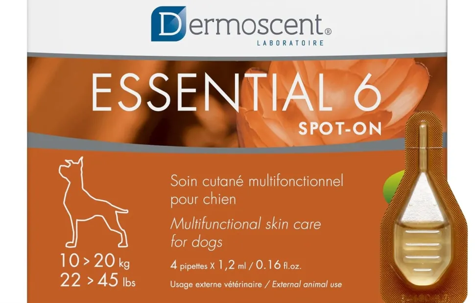 Dermoscent Essential 6 Spot-on Skin Care for Dogs 22 to 45 lbs