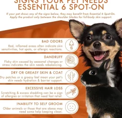Dermoscent Essential 6 Spot-on Dog Skin Care for Dandruff & Allergy Relief Dogs & Small Mammals Up to 22-lb 4 Pipettes