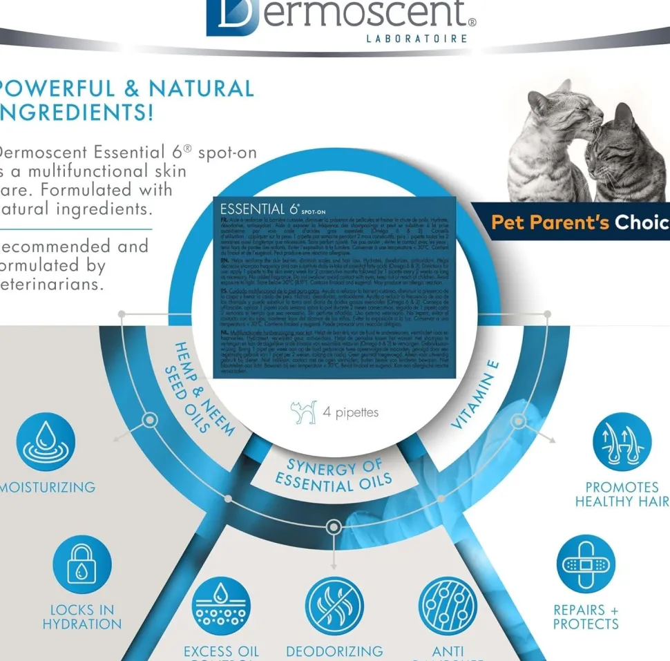 Dermoscent Essential 6 Spot-On Multifunction Skin Care for Cats