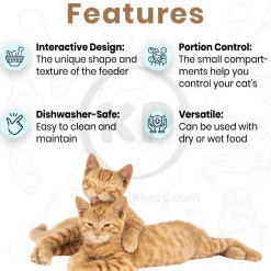 Doc & Phoebe's Indoor Hunting Interactive Cat Feeder Toy Blue & Gray 3 Count
