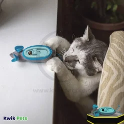 Doc & Phoebe's The Hunting Snacker Interactive Cat Feeder Toy Black & Blue 3.5-in