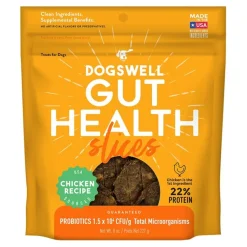 Dogswell Gut Health Slices Functional Dog Treats Chicken 8-oz