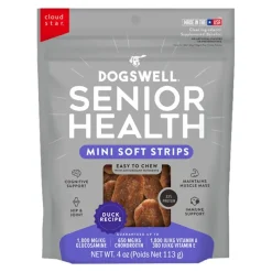 Dogswell Senior Health Mini Soft Strip Dog Treats Duck 4-oz