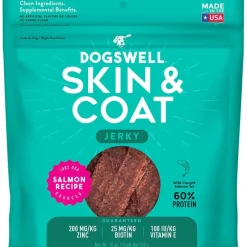Dogswell Skin & Coat Jerky Dog Treats Salmon 18-oz