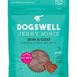 Dogswell Skin & Coat Mini Jerky Grain-Free Dog Treats Salmon 4-oz