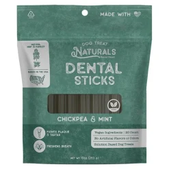 Dog Treat Naturals Dental Sticks Dog Treats Chickpea & Mint 10-oz