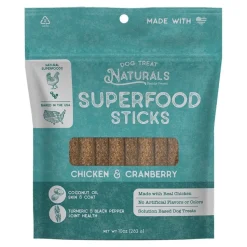 Dog Treat Naturals Superfood Sticks Dog Treats Chicken & Cranberry 10-oz