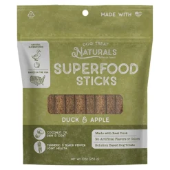 Dog Treat Naturals Superfood Sticks Dog Treats Duck & Apple 10-oz