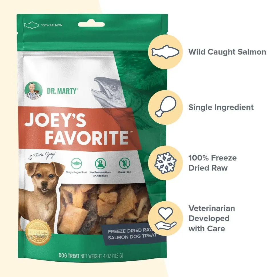 Dr. Marty Joey's Favorite Freeze-Dried Dog Treats Salmon 4-oz