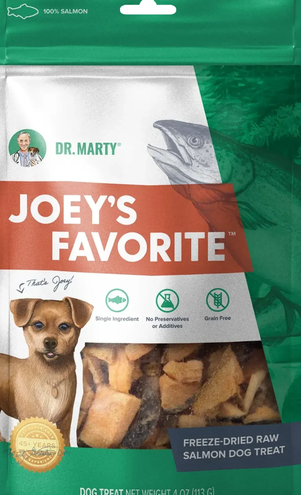 Dr. Marty Joey's Favorite Freeze-Dried Dog Treats Salmon 4-oz