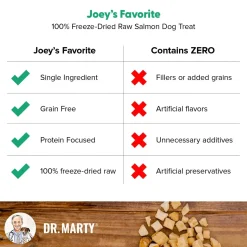 Dr. Marty Joey's Favorite Freeze-Dried Dog Treats Salmon 4-oz