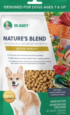 Dr. Marty Nature's Blend Active Vitality Freeze-Dried Raw Senior Dog Food 6-oz