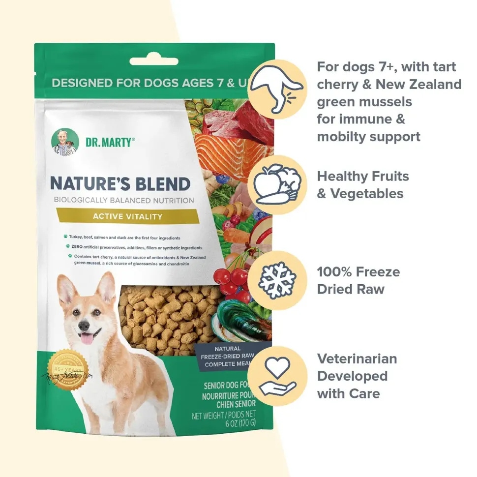 Dr. Marty Nature's Blend Active Vitality Freeze-Dried Raw Senior Dog Food 6-oz