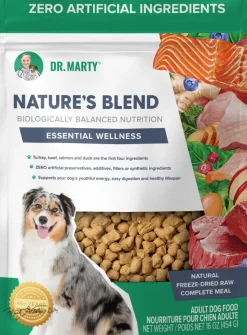 Dr. Marty Nature's Blend Essential Wellness Freeze-Dried Raw Adult Dog Food 16-oz