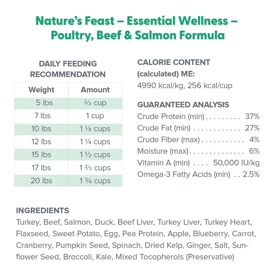 Dr. Marty Nature's Feast Essential Wellness Premium Freeze-Dried Raw Adult Cat Food Poultry, Beef & Salmon 12-oz