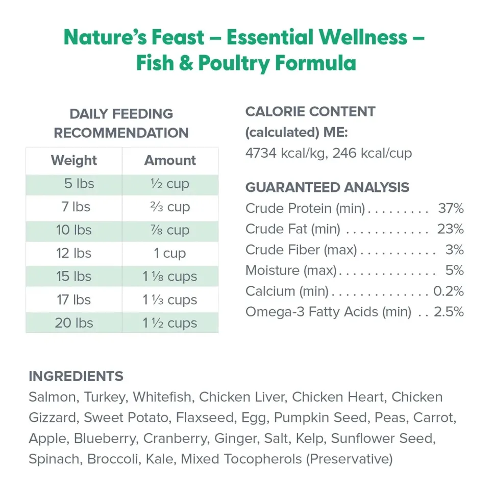 Dr. Marty Nature's Feast Essential Wellness Premium Freeze-Dried Raw Adult Cat Food Fish & Poultry 12-oz