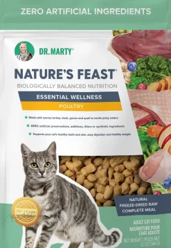 Dr. Marty Nature's Feast Essential Wellness Premium Freeze-Dried Raw Adult Cat Food Poultry 12-oz