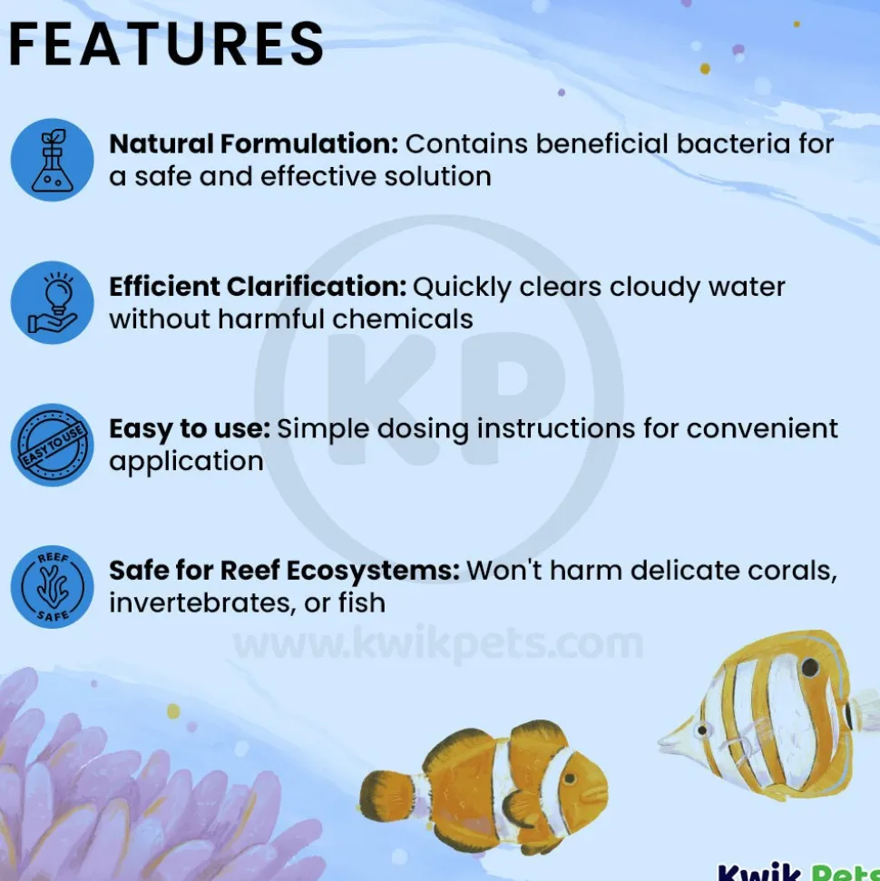 Dr. Tim's Aquatics Clear-UP Natural Water Clarifier for Reef Aquarium 8-oz