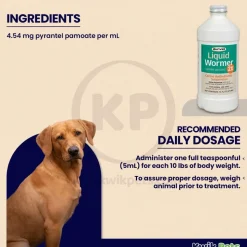 Durvet Liquid Wormer 2X for Dogs 16-oz