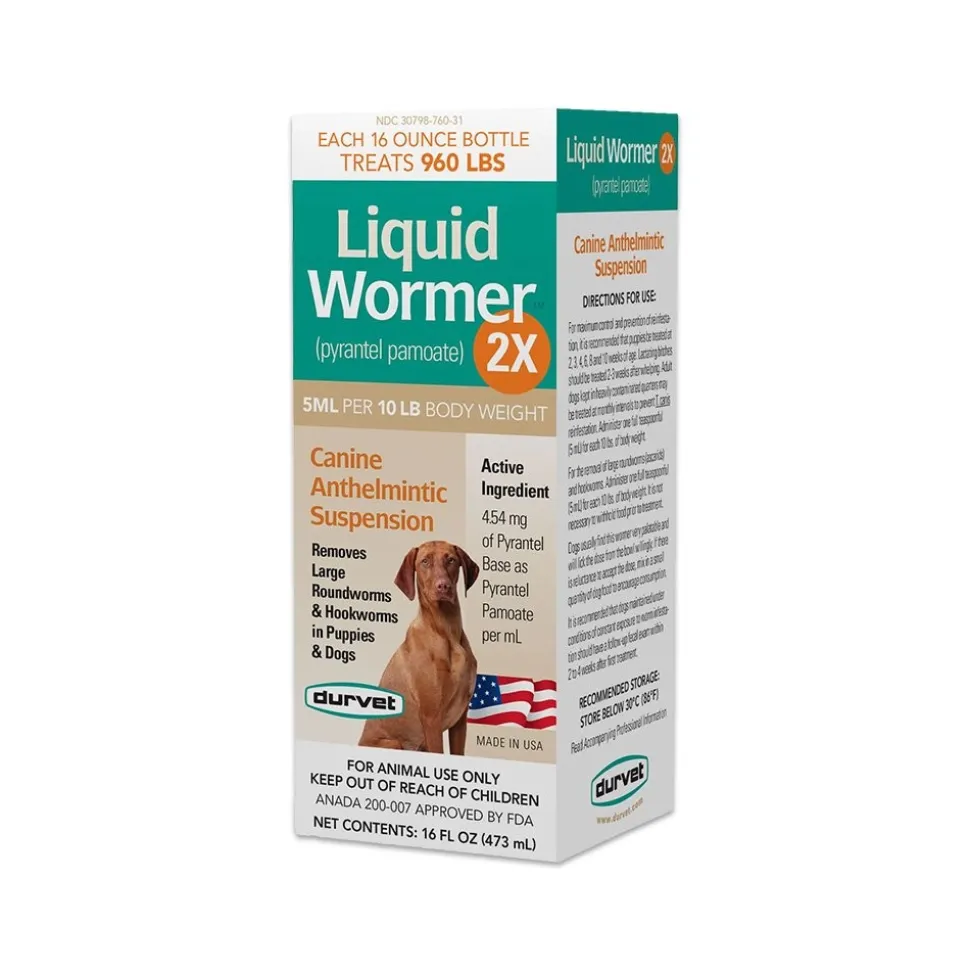 Durvet Liquid Wormer 2X for Dogs 16-oz