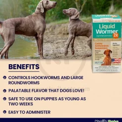Durvet Liquid Wormer 2X for Dogs 2-oz