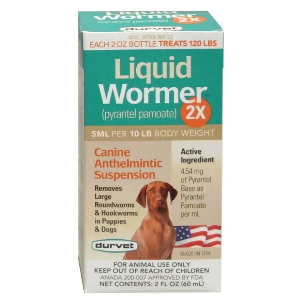Durvet Liquid Wormer 2X for Dogs 2-oz