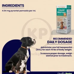 Durvet Liquid Wormer 2X for Dogs 8-oz