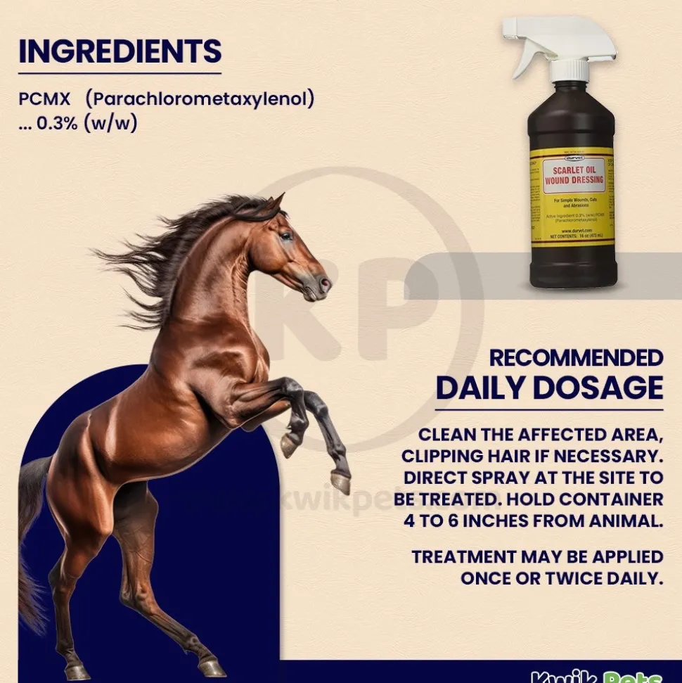 Durvet Scarlet Oil Wound Dressing Sprayer 16-oz