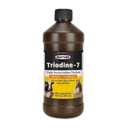 Durvet Triodine-7 Triple Source Iodine Tincture Antiseptic Disinfectant 16-oz