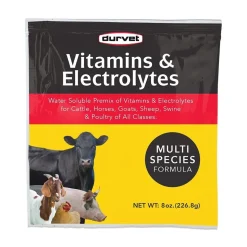 Durvet Vitamins & Electrolytes Powder Supplement 8-oz