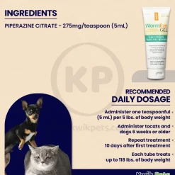 Durvet WormEze Gel for Dogs & Cats 4-oz