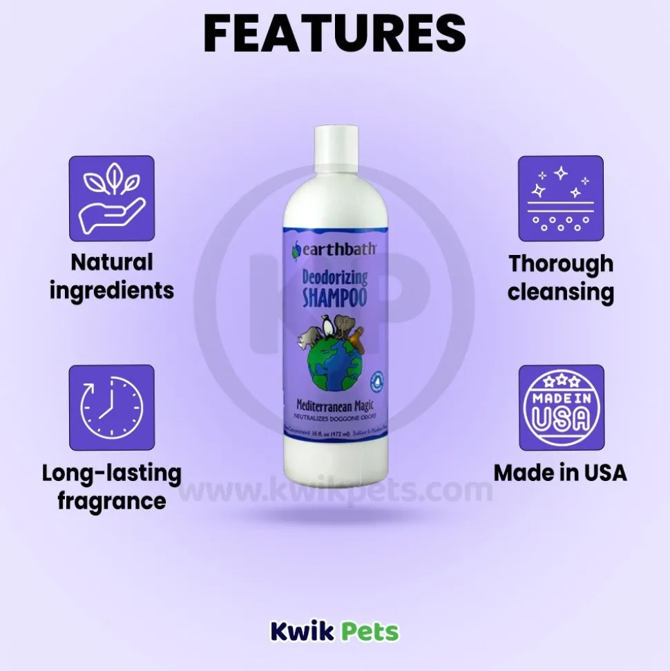 Earthbath Deodorizing Shampoo for Dogs Mediterranean Magic 16-oz