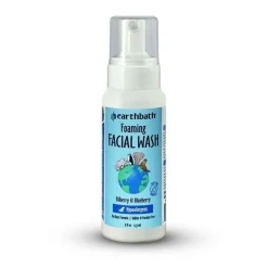 Earthbath Foaming Hypoallergenic No Rinse Formula Facial Wash Bilberry & Blueberry for Dogs & Cats 8-oz